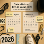 Top-down flat-lay photo of a Portuguese late-summer 2026 triathlon calendar with marked dates, triathlon
